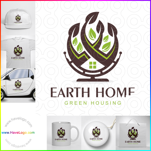 Compra un diseño de logo de Earth Home 63292
