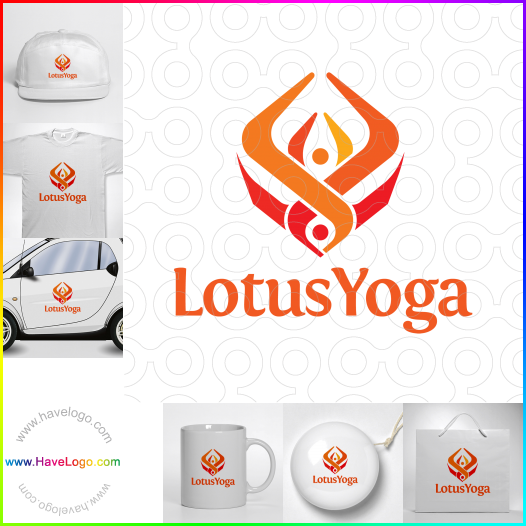 Compra un diseño de logo de Lotus Yoga 64883