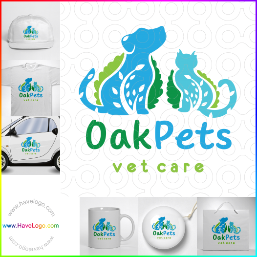 Compra un diseño de logo de Oak Pets 63748