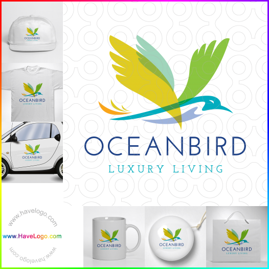 Compra un diseño de logo de Ocean Bird 63645