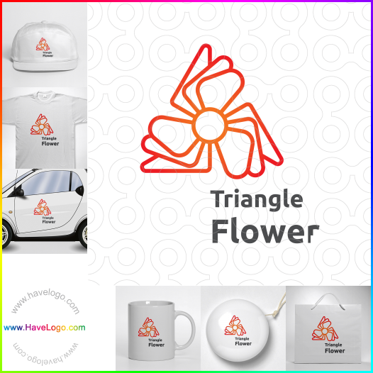 Acheter un logo de Fleur triangle - 66745