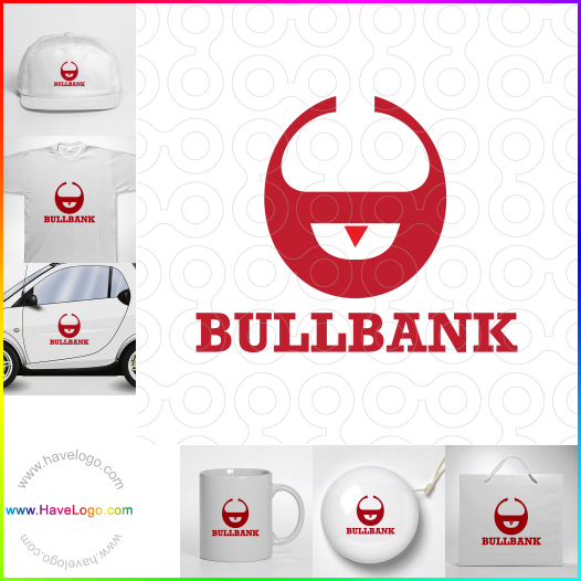 Compra un diseño de logo de Bull Bank 65942