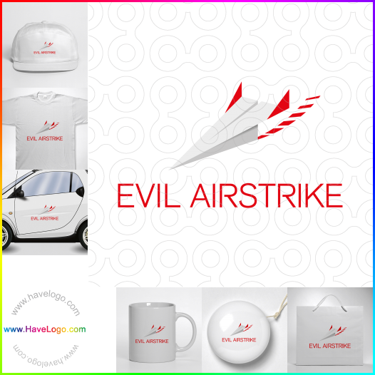 Compra un diseño de logo de Evil Airstrike 60692