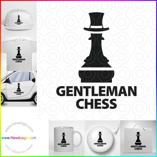 Compra un diseño de logo de Gentleman Chess 65040
