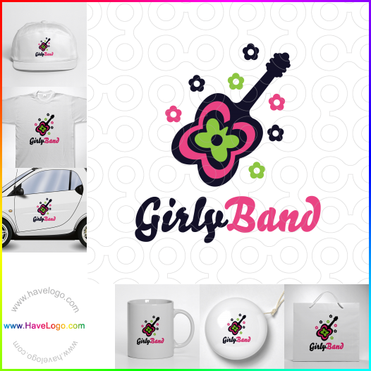 Compra un diseño de logo de Girly Band 60099