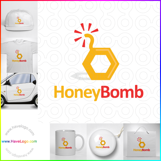 Compra un diseño de logo de Bomba de miel 67012
