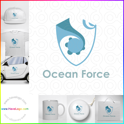 Compra un diseño de logo de Fuerza del océano 62270