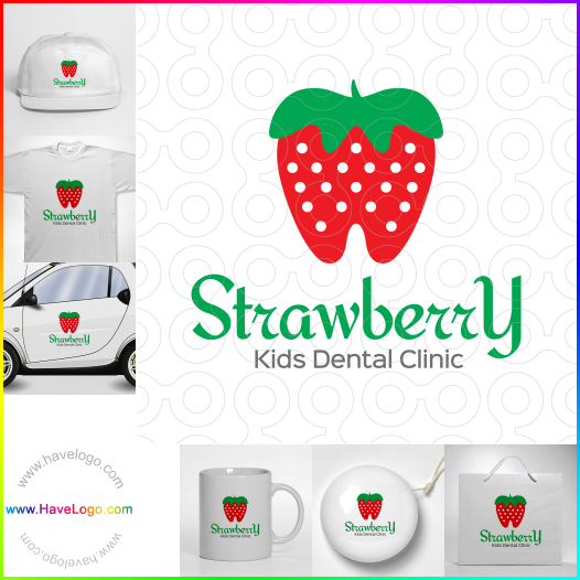 Koop een Strawberry Dental logo - ID:64148