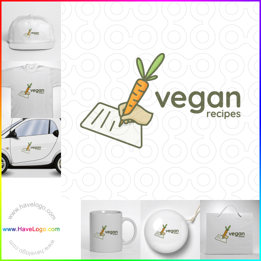 Compra un diseño de logo de Recetas veganas 64864