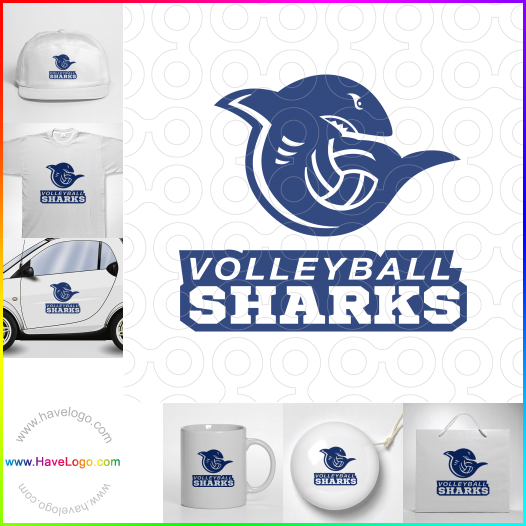 Compra un diseño de logo de Tiburones de voleibol 62696
