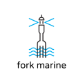 Logo fourchette marine