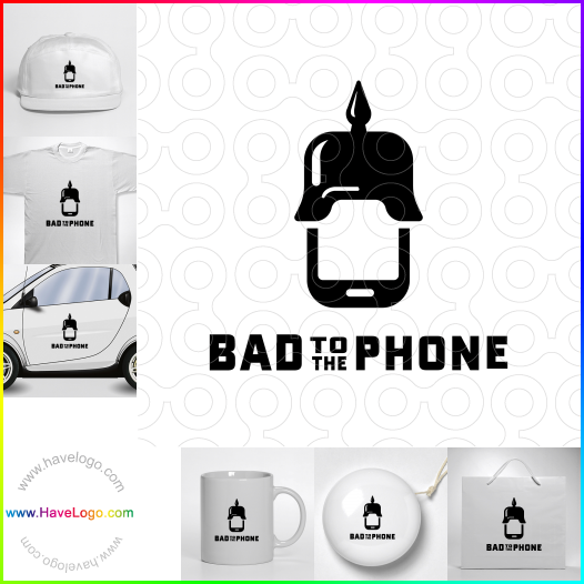 Compra un diseño de logo de Bad to the Phone 61359
