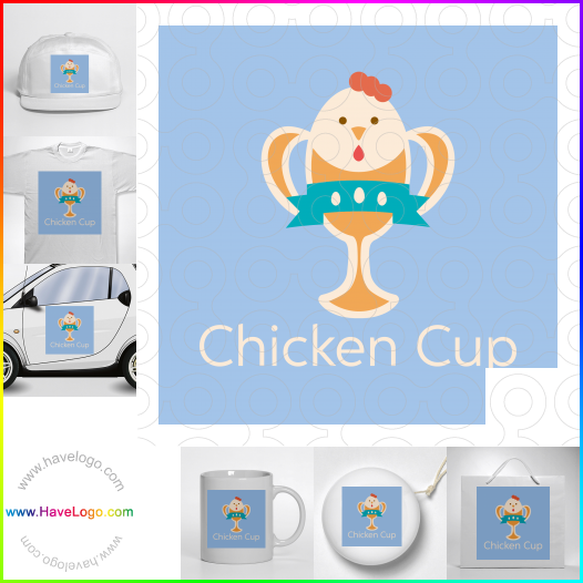 Compra un diseño de logo de Chicken Cup 61727