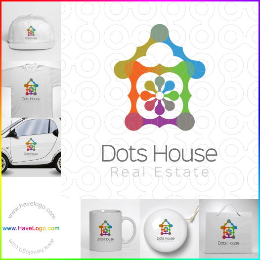 Compra un diseño de logo de Dots House Real Estate 64270