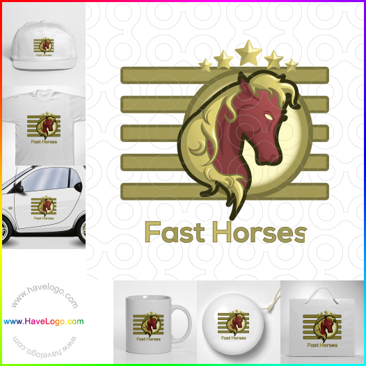 Compra un diseño de logo de Fast Horses 65434