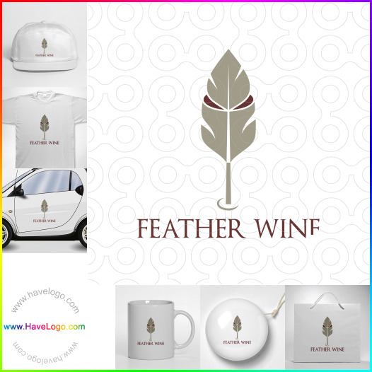 Compra un diseño de logo de Vino de pluma 60770