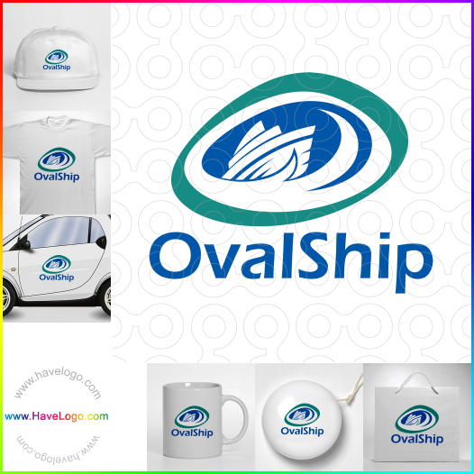 Compra un diseño de logo de OvalShip 64885