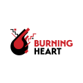 Logo cœur brûlant