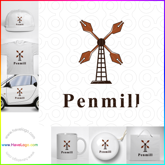 Acheter un logo de stylo moulin - 66341