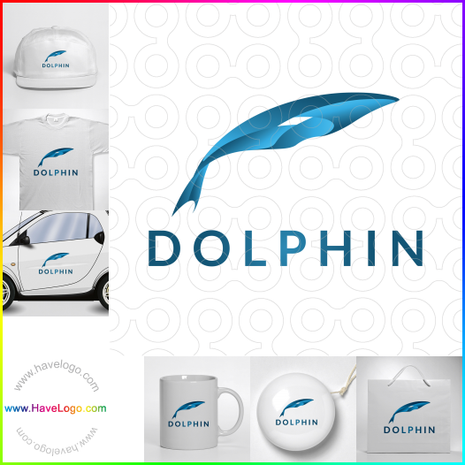 Compra un diseño de logo de Delfín 66412