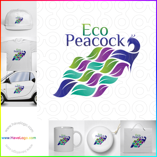 Compra un diseño de logo de Eco Peacock 61991