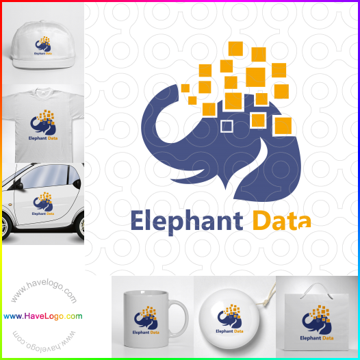 Compra un diseño de logo de Datos del elefante 63164