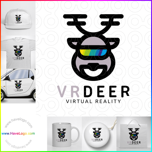 Acquista il logo dello VR Deer Realtà virtuale 64002