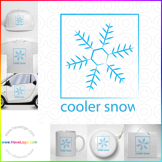 Compra un diseño de logo de copo de nieve 5941
