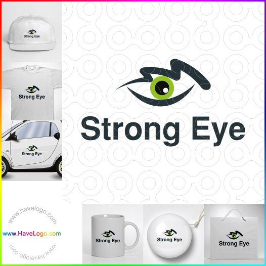 Compra un diseño de logo de ojo fuerte 63678
