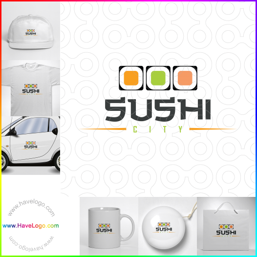 Compra un diseño de logo de Sushi 57398