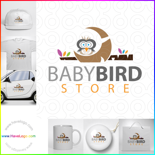 Compra un diseño de logo de Pájaro de bebé 65273