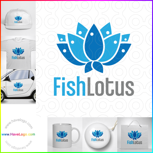 Compra un diseño de logo de Fish Lotus 61762