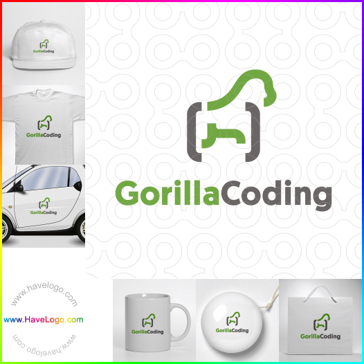 Compra un diseño de logo de Codificación de gorila 63322