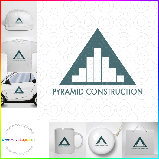 Compra un diseño de logo de Pyramid Construction 66073