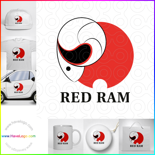 Acheter un logo de Bélier rouge - 65161