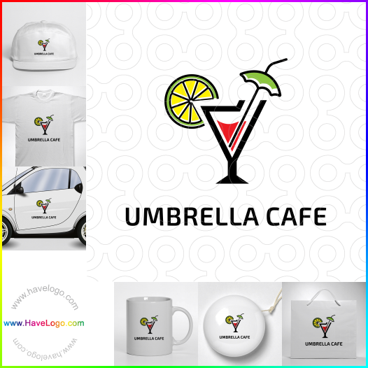 Koop een Paraplu Cafe logo - ID:66466