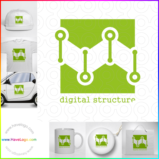 Compra un diseño de logo de estructura digital 66450