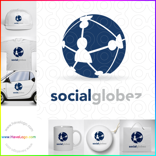 Compra un diseño de logo de redes sociales globales 59521