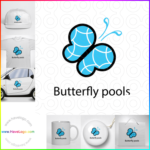 Compra un diseño de logo de Butterfly Pools 62836