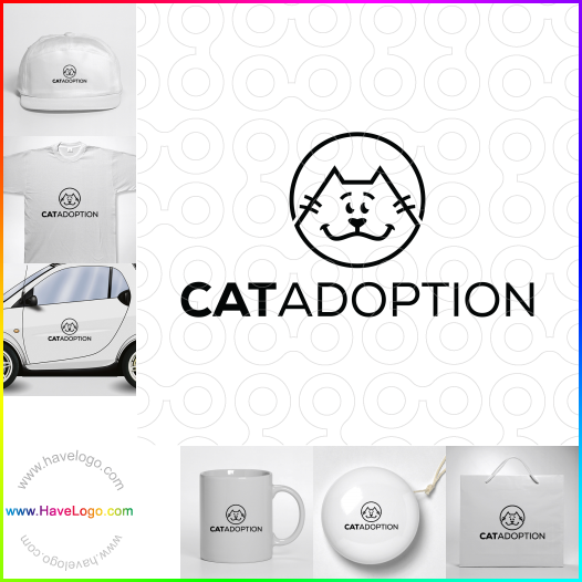 Compra un diseño de logo de Adopción de gatos 66909