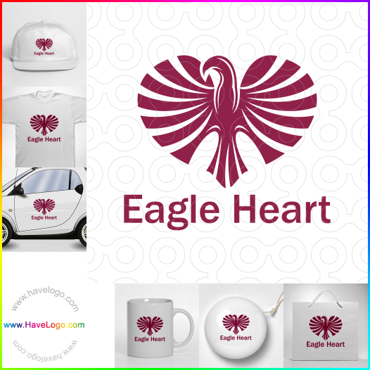Compra un diseño de logo de Eagle Heart 59963
