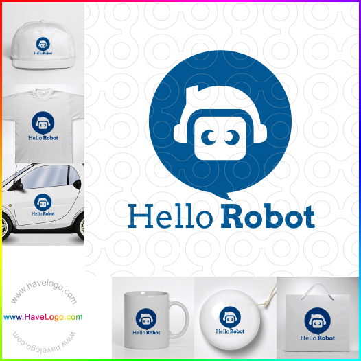 Compra un diseño de logo de Hola robot 67207