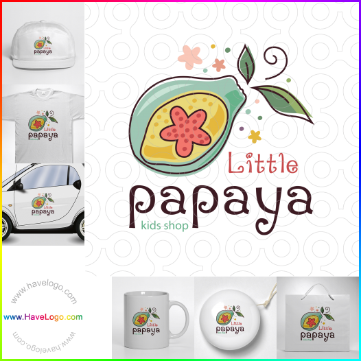 Compra un diseño de logo de Little Papaya 65879