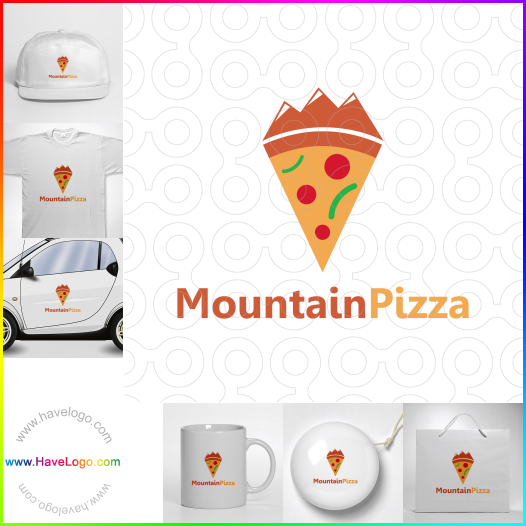 Compra un diseño de logo de Pizza de montaña 64302