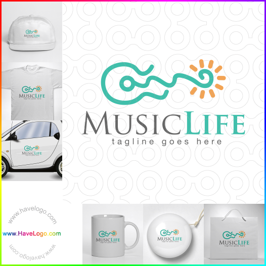 Compra un diseño de logo de Music Life 64259