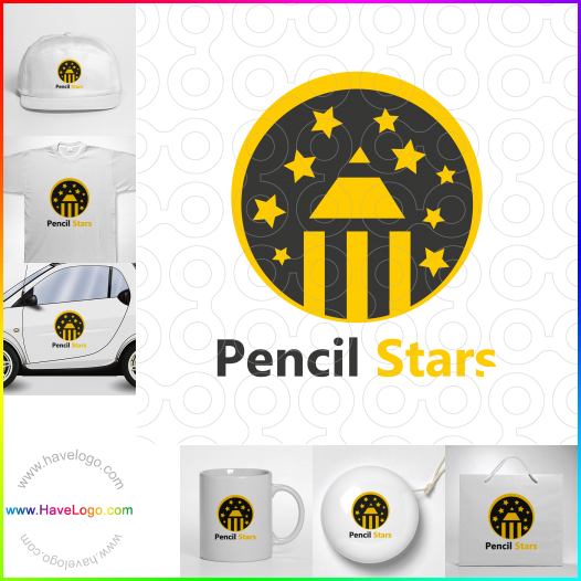 Compra un diseño de logo de Pencil Stars 60805