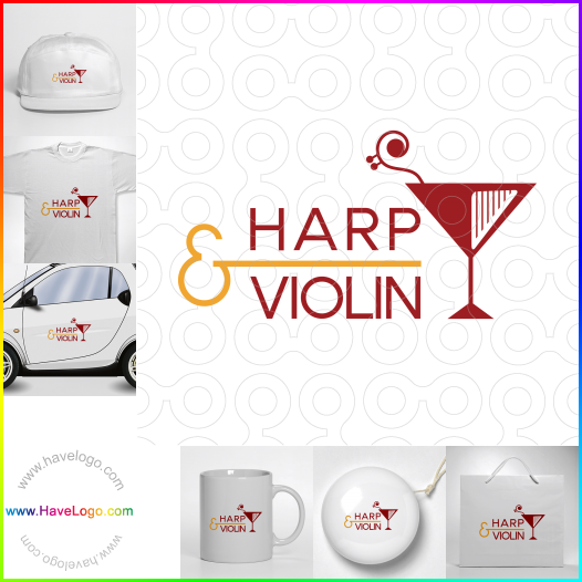 Koop een harp & viool logo - ID:62624