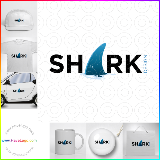 Compra un diseño de logo de tiburón 9279