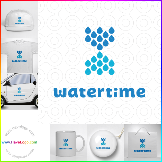 Compra un diseño de logo de tiempo de agua 62321