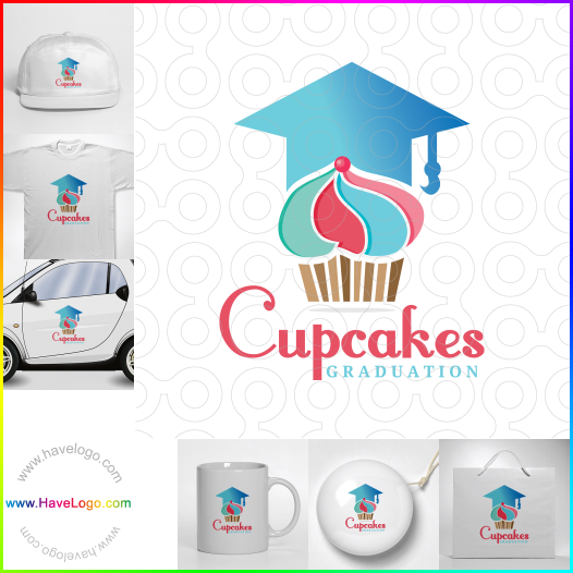 Compra un diseño de logo de Cupcakes Graduation 63961